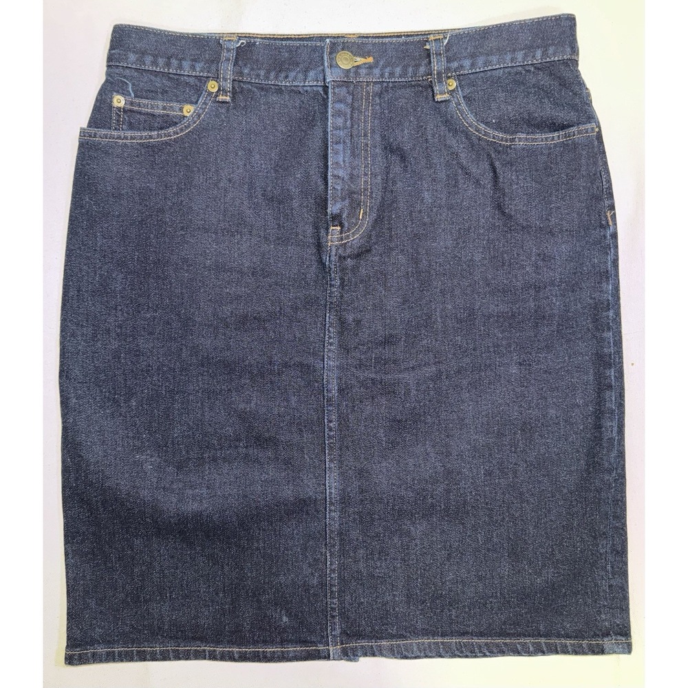 LRL Jeans‎ Ralph Lauren Co Dark Wash Denim Pencil Skirt Women's Sz 10
